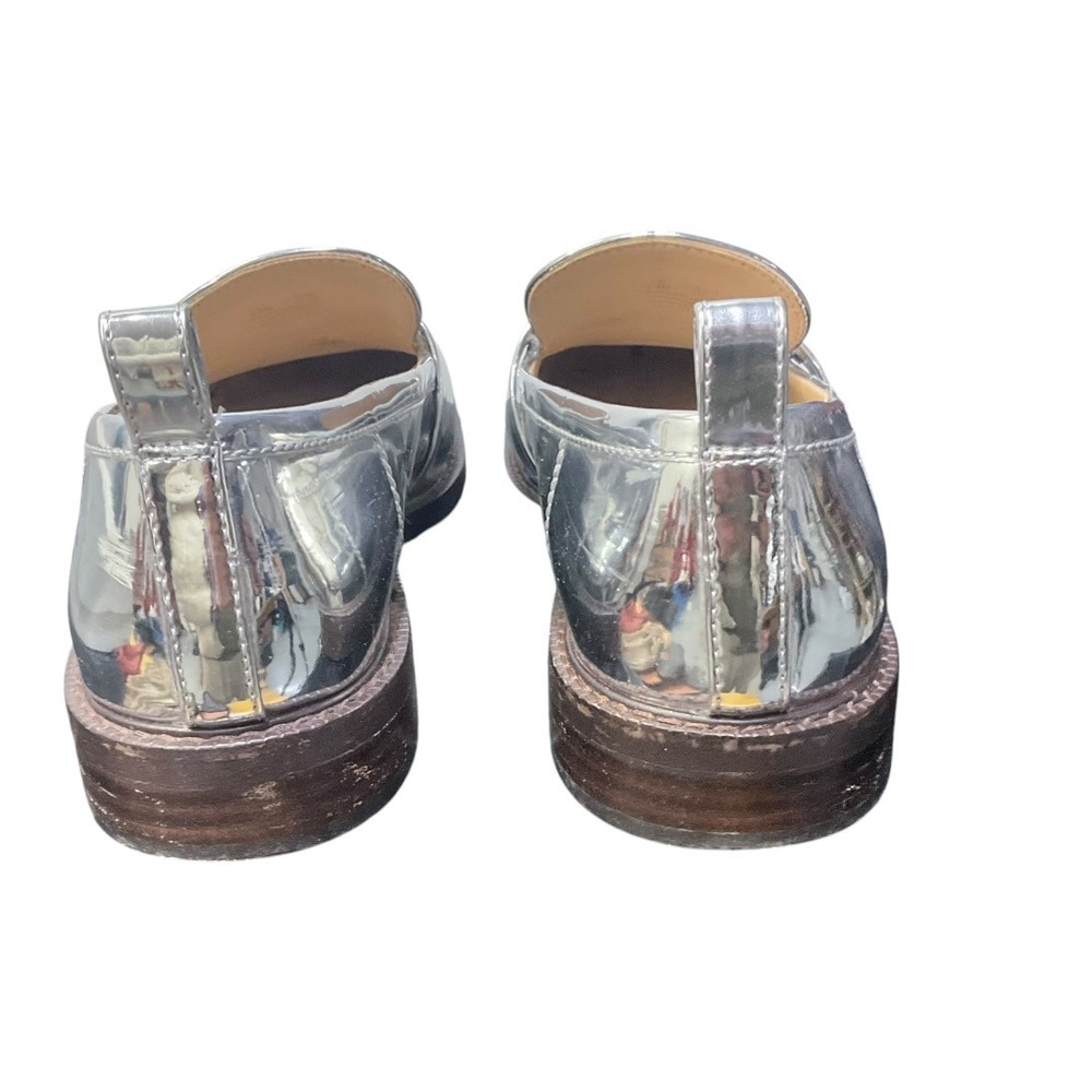Sam Edelman Loraine Loafers Silver Metallic Leather Bit Detail Womens 9.5M - Picture 4 of 7